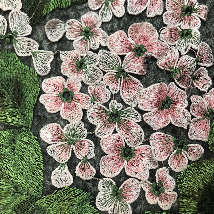 Evening Women's Polyester Embroidered Fabric for Women's Wear Wholesal 10